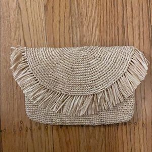 Mar y Sol Tanya raffia clutch/ crossbody NEW